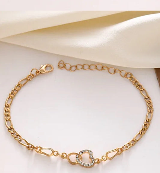 Gold heart bracelet